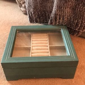 Blue Glass Jewelry Box